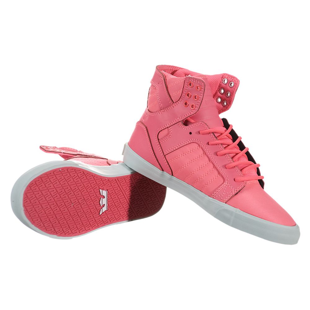 Baskets Montantes Supra SkyTop Rose Pink/Pink-Blue Femme | FBB-97495900